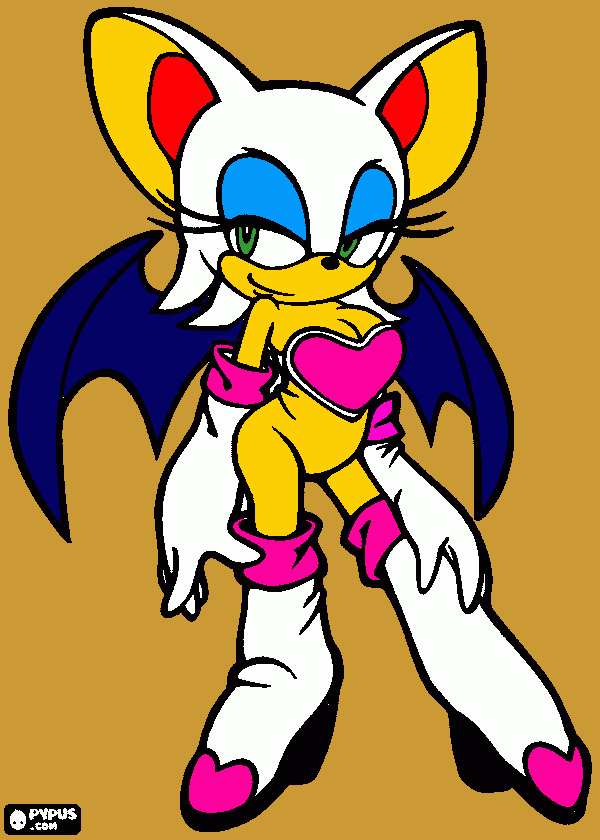 rouge bat para colorear