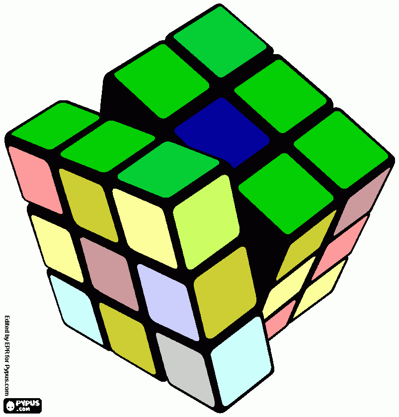 rubik adiveter para colorear