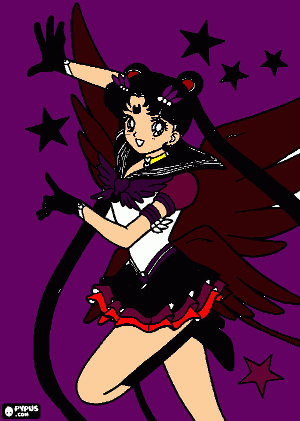 sailor eternal black moon para colorear