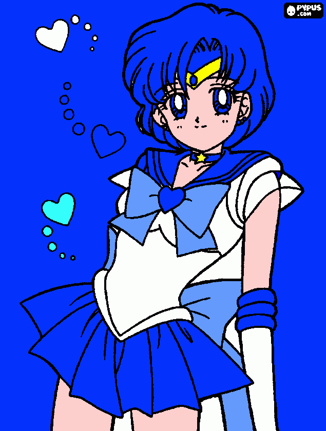 sailor mercurio para colorear