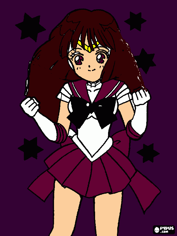 sailor saturma para colorear