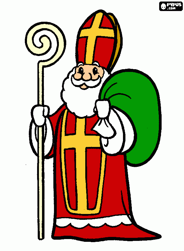 Saint Nikolaus para colorear