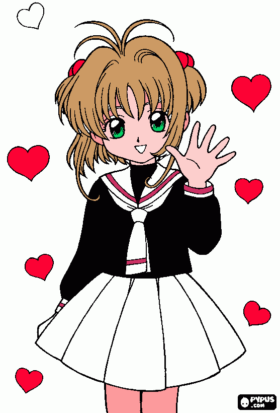 sakura kinomoto+ para colorear