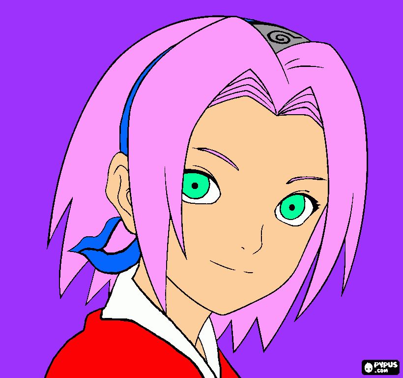 Sakura para colorear