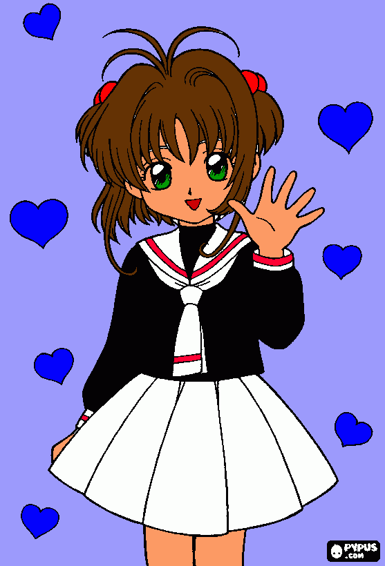 sakuta kinomoto es para colorear