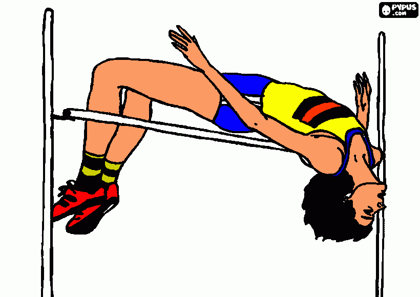 salto alto para colorear