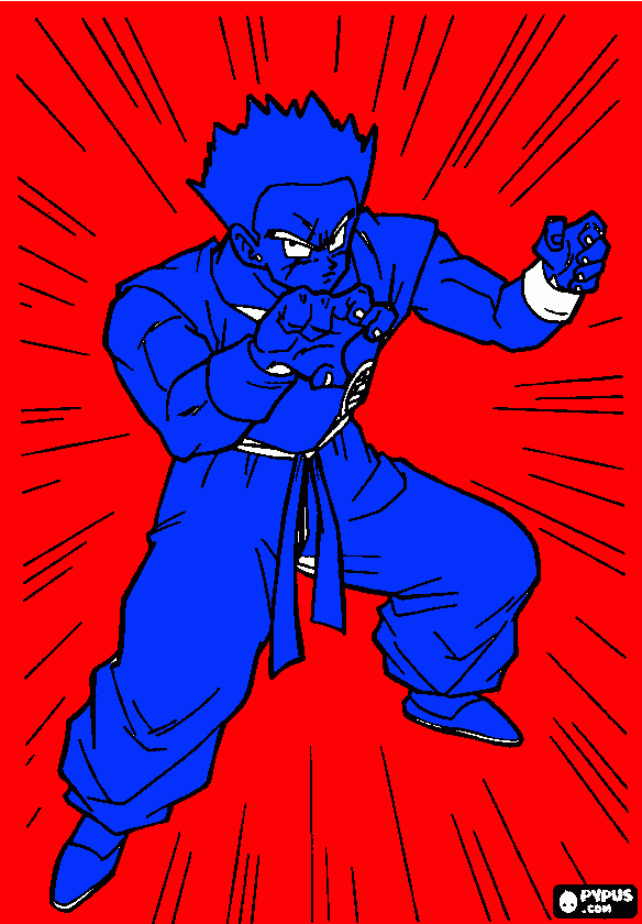 SAMCHA SUPER SAIYAN BLU para colorear