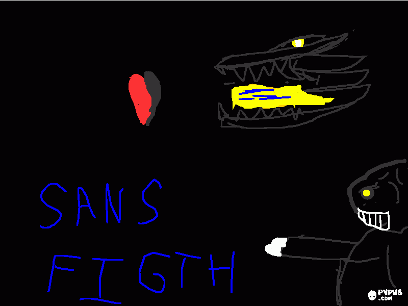 sans fight para colorear