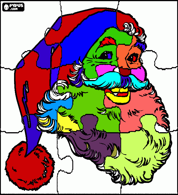 Santa Claus SUPERESTAR para colorear