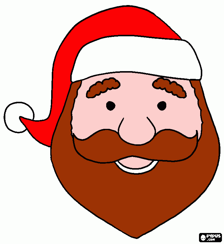 santa clus para colorear