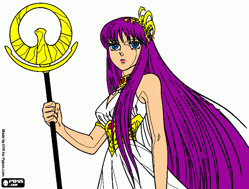 saori athena  para colorear