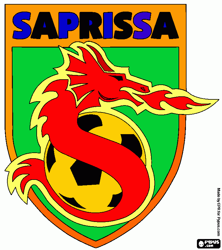 saprissa para colorear