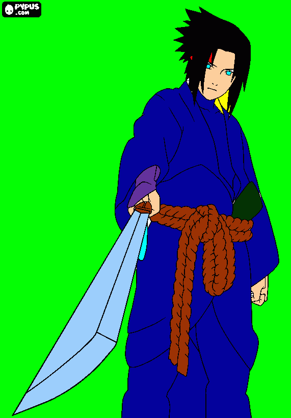 sasuke uchiga para colorear