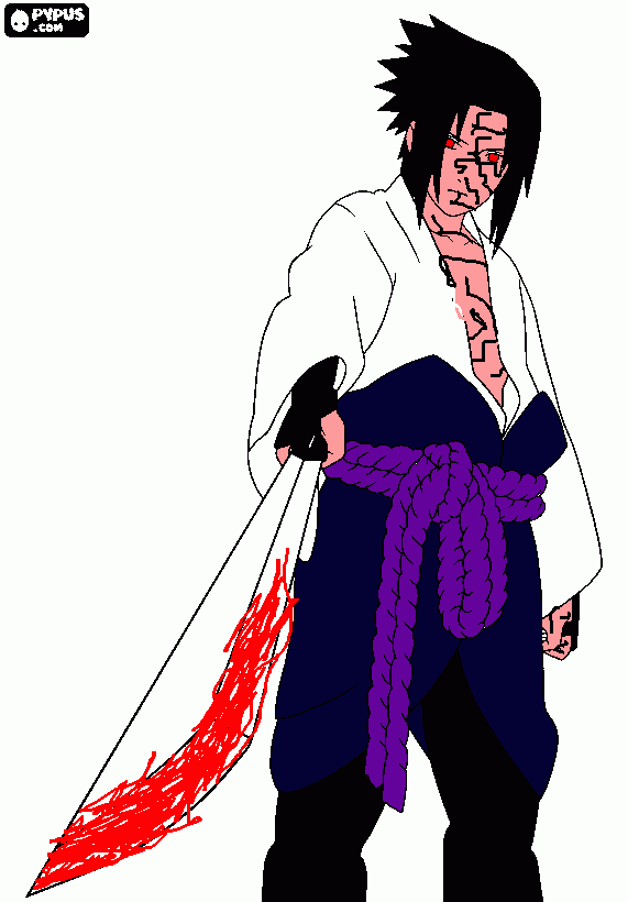 Sasuke Y Sharin Para Colorear Sasuke Y Sharin Para Imprimir