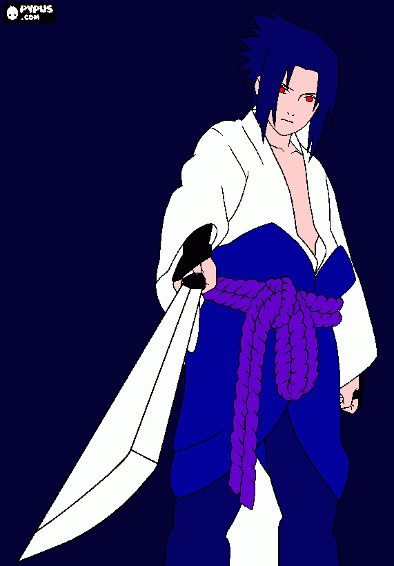 sasuke ♥ para colorear