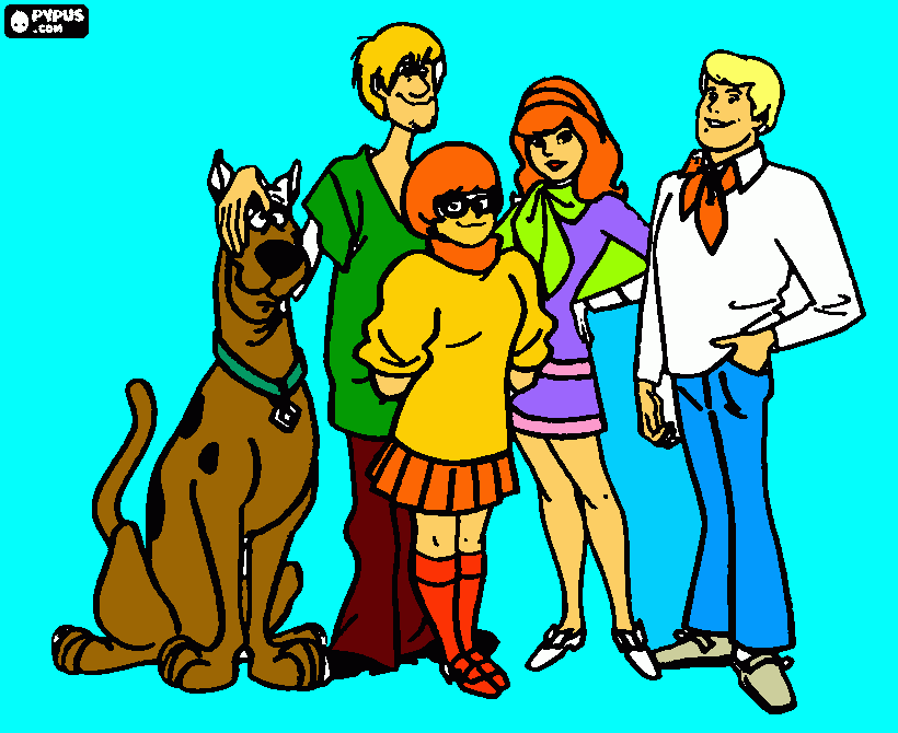 SCOOBY DOO MISTERIO SESEA para colorear