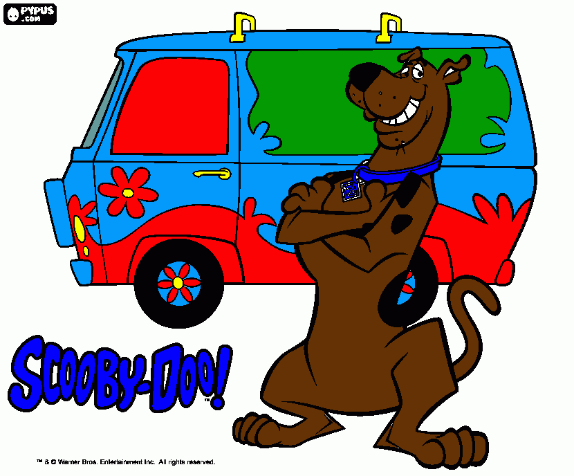 Scooby Doo y la máquina de los misterios. para colorear