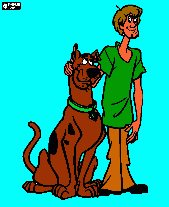 Scooby-Doo y Shaggy para colorear