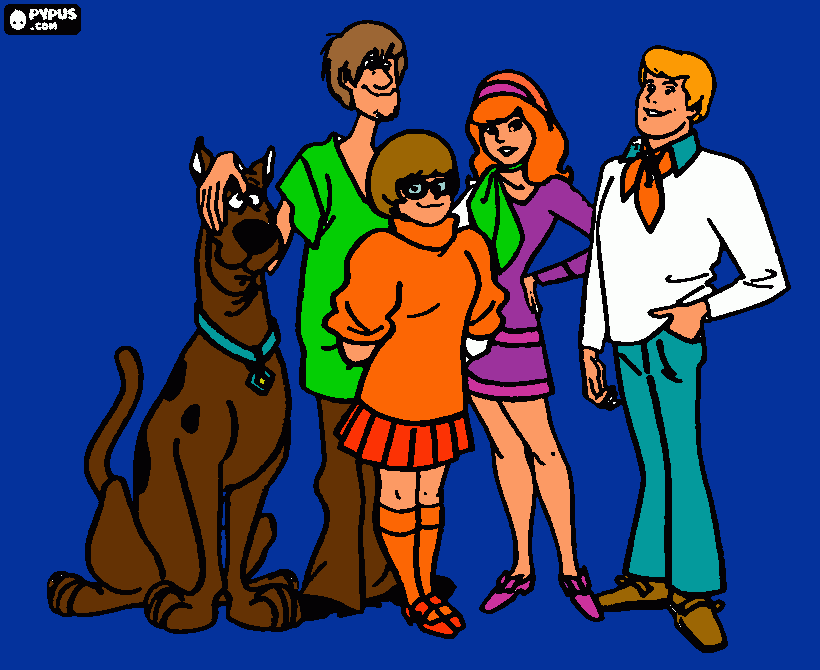 scuby doo para colorear