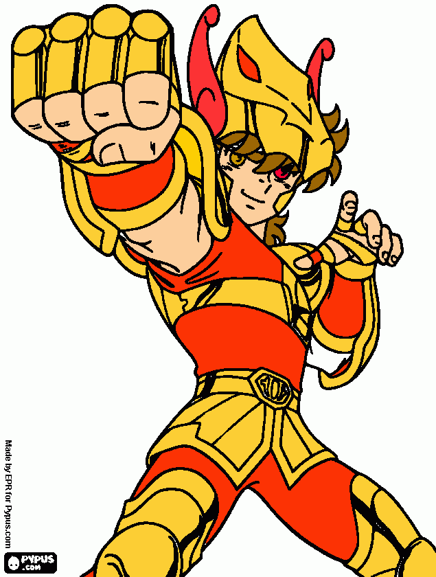 seiya omega para colorear