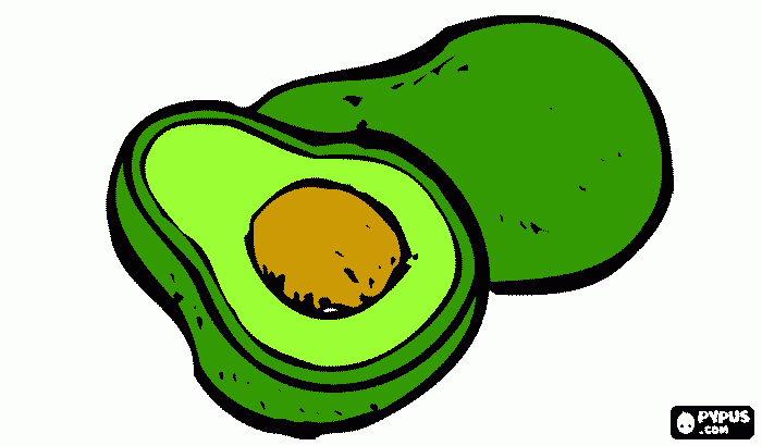 Semilla de Aguacate para colorear