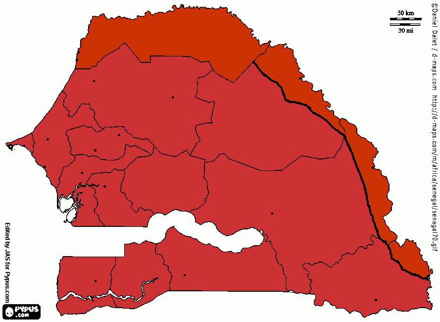 senegal y federación del mali para colorear