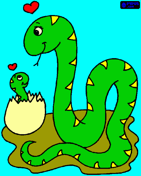 serpiente 2 para colorear