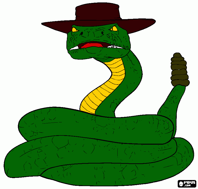 serpiente hecha por ricky para colorear