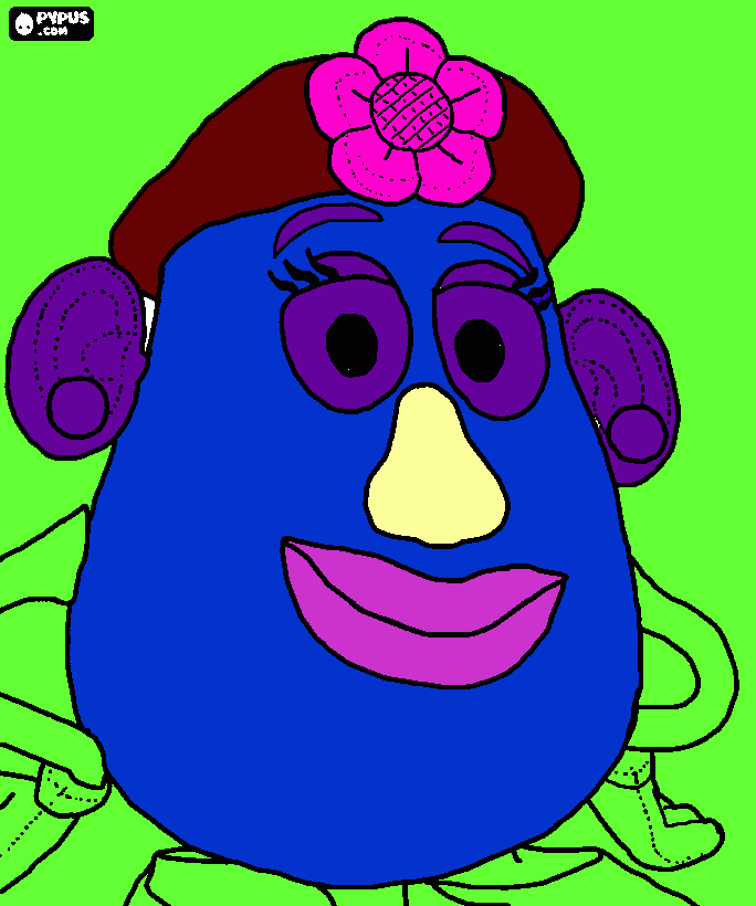 señora cara de papa toy story para colorear