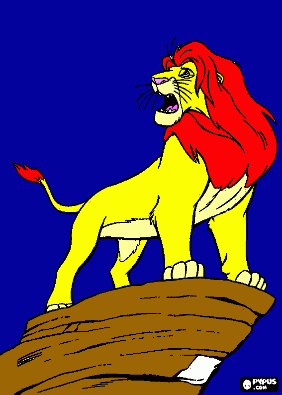 SIMBA de mayor para colorear