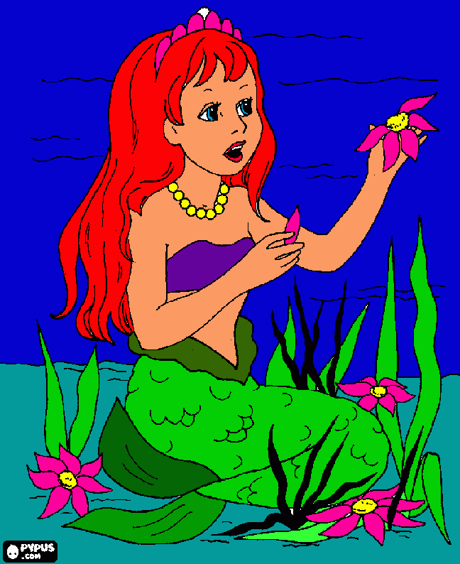 sirena1 para colorear