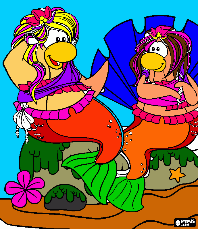 sirenas del mar para colorear