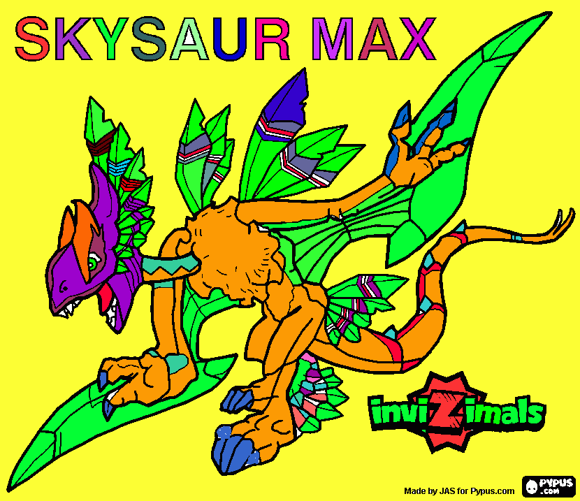 skysaur para colorear