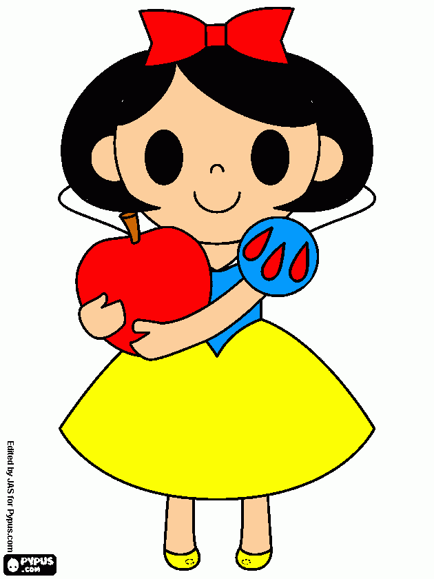 snow white para colorear