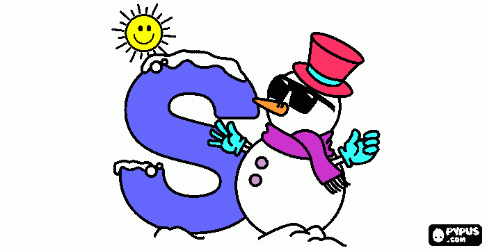 snowman para colorear