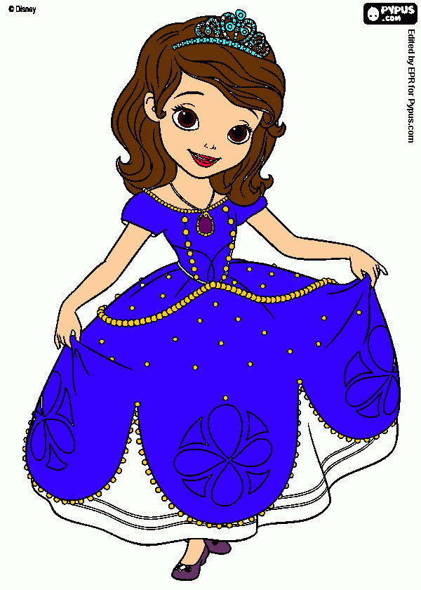 sofia princesa para colorear