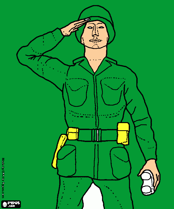 soldado para colorear