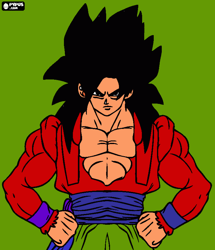 son goku ssj4 para colorear