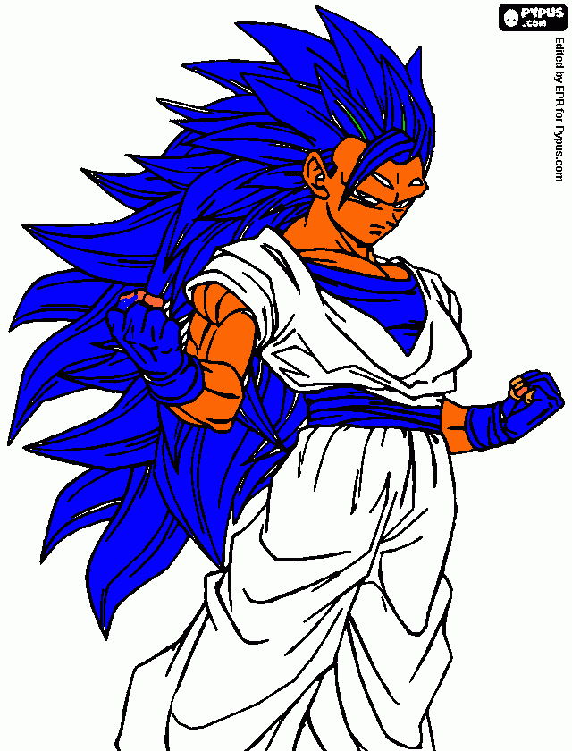 Son Goku super sajajin para colorear