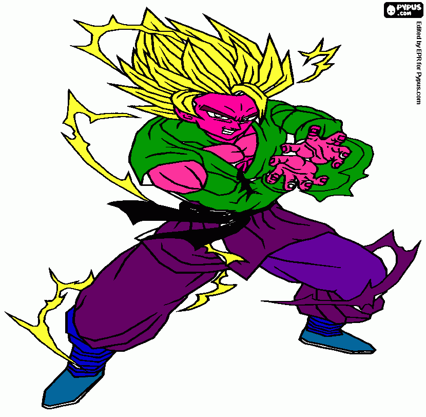 son goku super sayan 2. para colorear