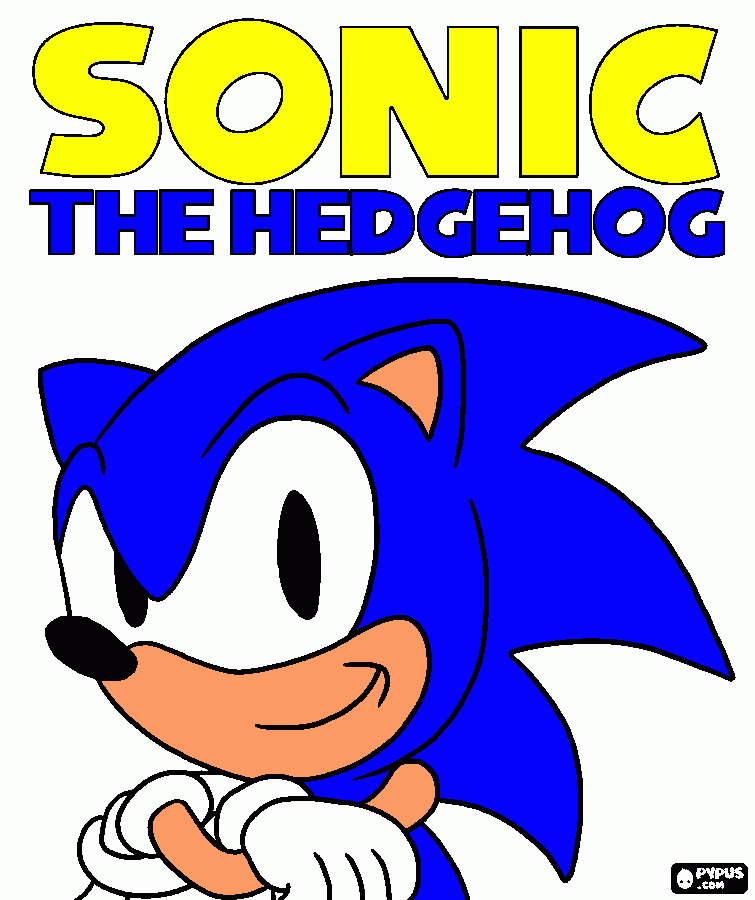 sonic calcico para colorear