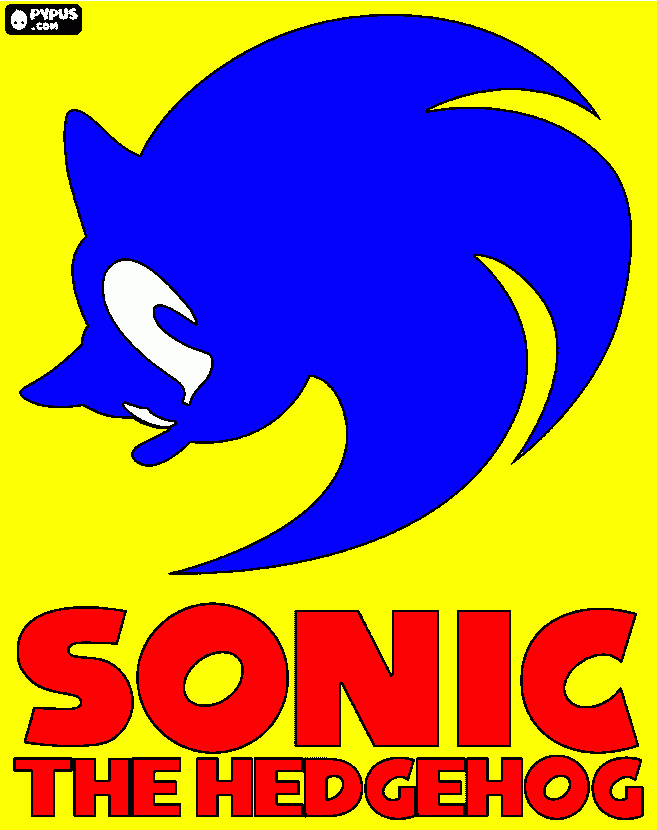 Sonic caleta para colorear