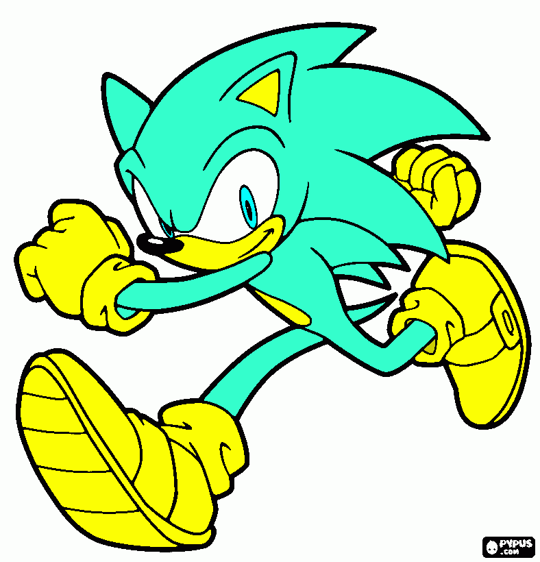 Sonic Celeste para colorear