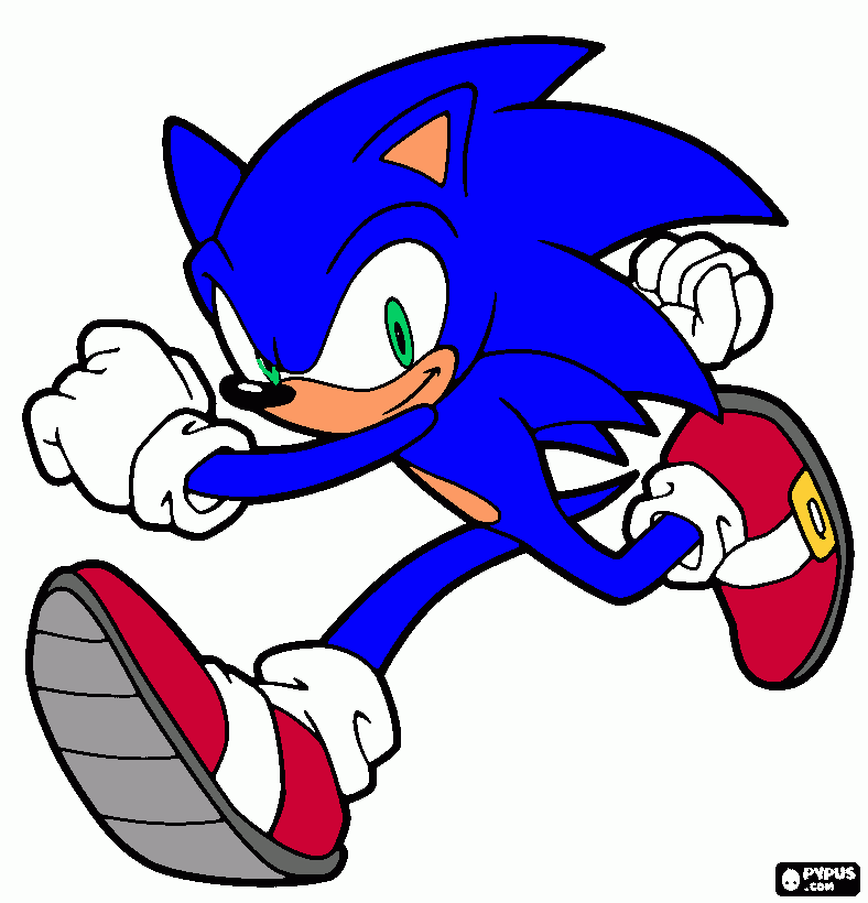 sonic de mela  para colorear