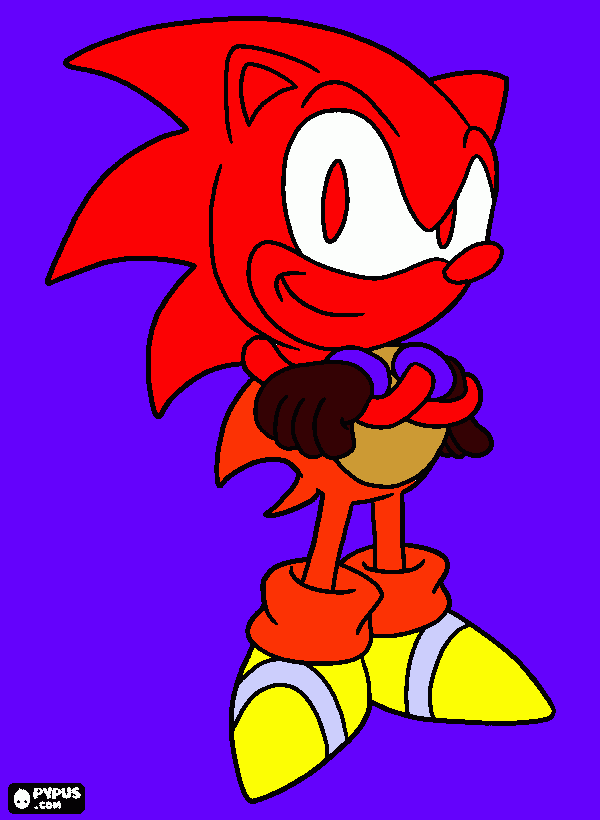 sonic exerr para colorear