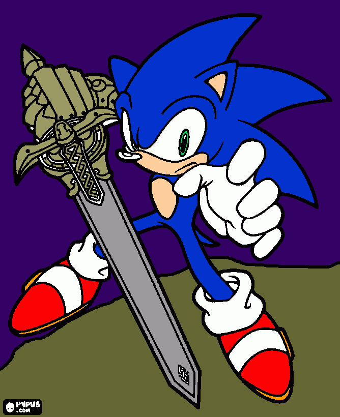 sonic gey para colorear