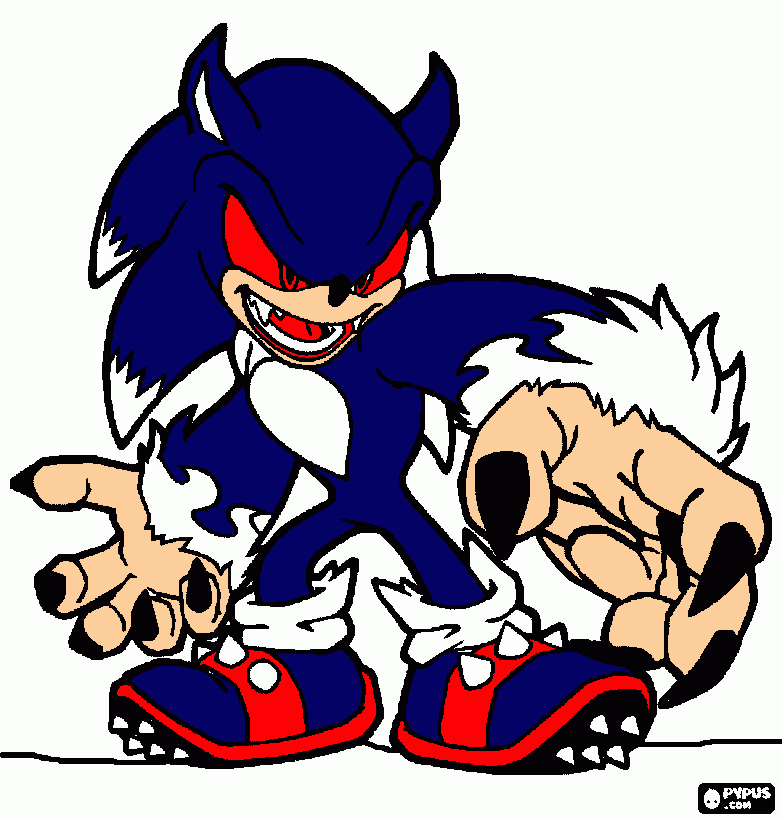 SONIC LOBO AAAAAAAAAAAAUUUUUUUUUUUUUUUUUUUUAA para colorear