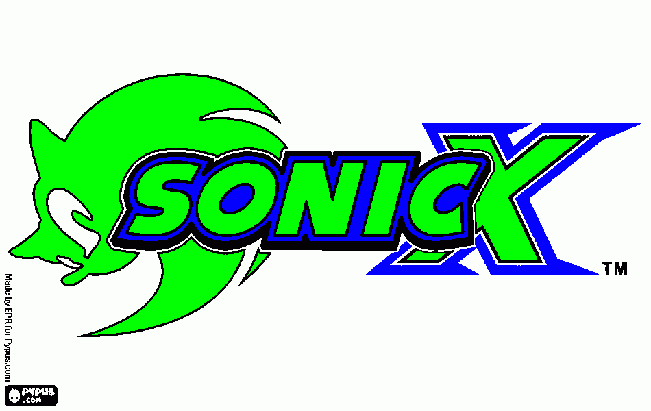 Sonic logo para colorear