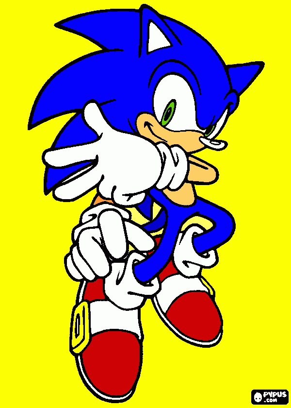 sonic navic para colorear