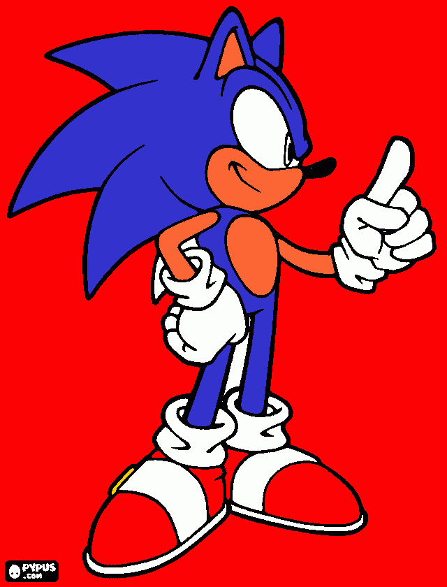 sonic para la tia guille para colorear